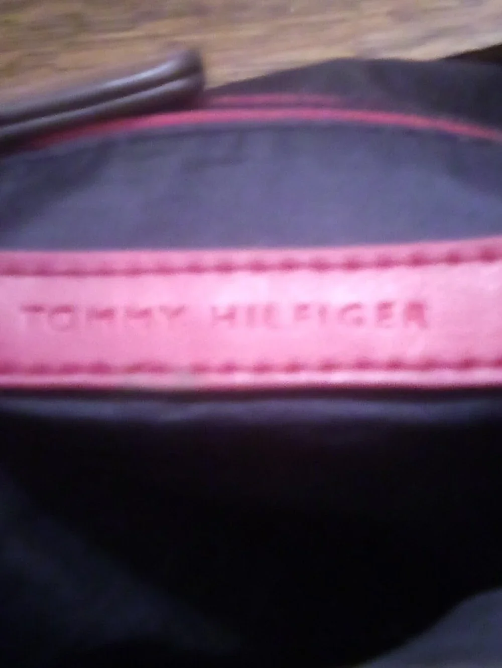 Tommy Hilfiger Brown Signature Monogram Shoulder Bag with Tricolor Stripe